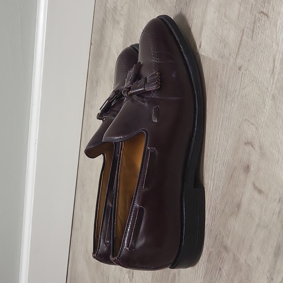 Brown Allen Edmonds Grayson loafers with tassels and leather threadedaround shoe - Picture 2 of 2